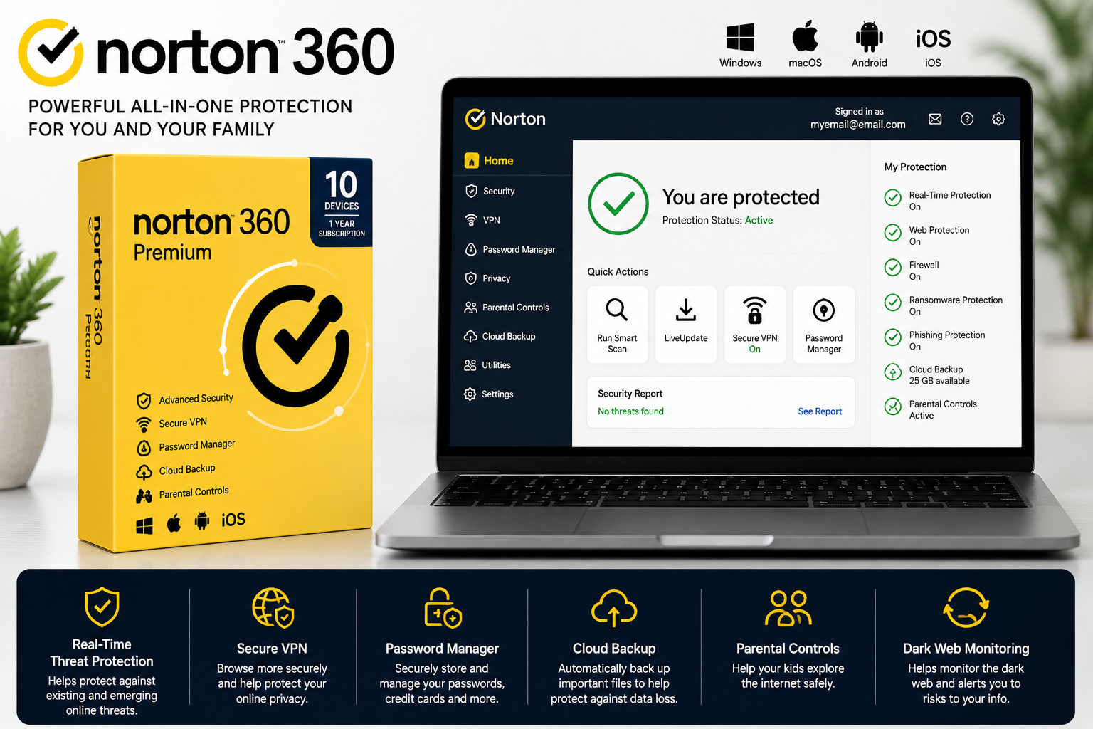 Norton 360 antivirus security software
