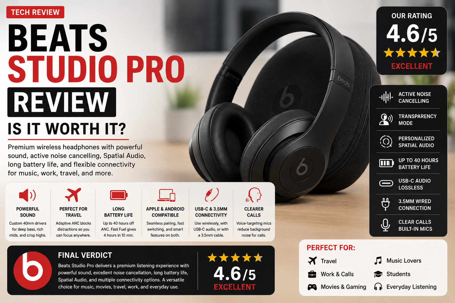 Beats Studio Pro review wireless headphones